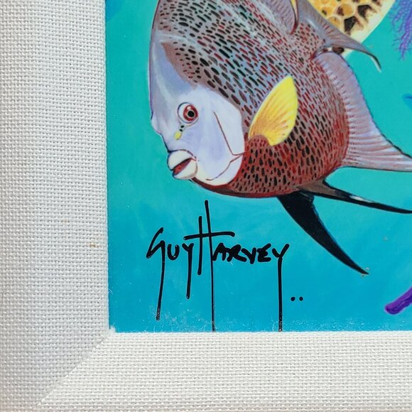 Guy Harvey Full House Framed Turtle Fish Dye Sublimation On Aluminum Registered - Picture 4 of 6